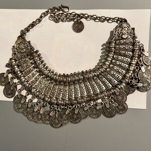 Elegant Silver Coin Necklace